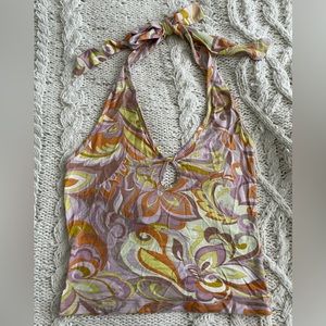 Le Lis tie halter croptop